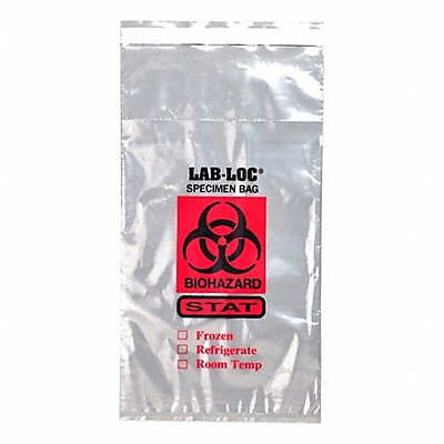 Biohazard Bag 10 in L 6 in W CLR PK1000