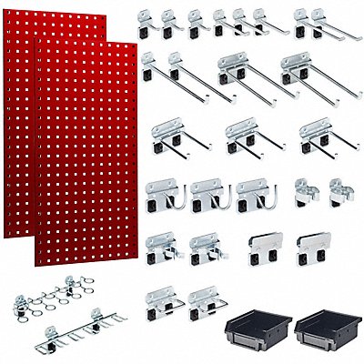 Stationary Pegboard Panels and Racks