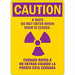 Radiation Sign 10 inx7 in Plastic