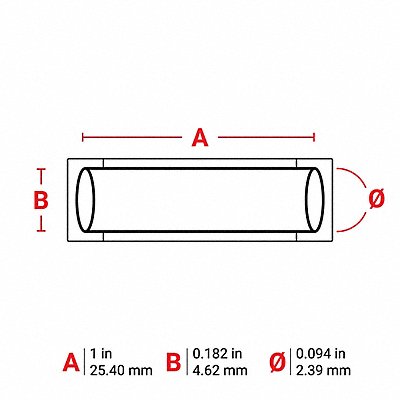 Sleeve Polyolefin Red 1 W