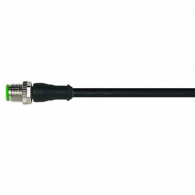 Cordset Straight M12 Black 22 AWG 4A