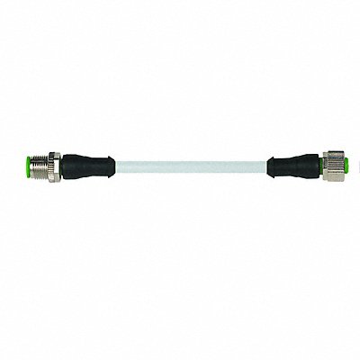 Cordset Straight M12 Black 22 AWG 4A