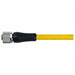 Cordset Straight M12 Yellow 16 AWG 12 A