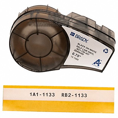 Label Cartridge 3/4 W Black/White