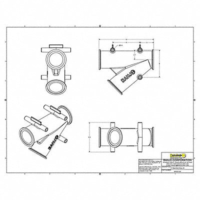 Flange 3 Full Port 200 psi Elbow 12 L