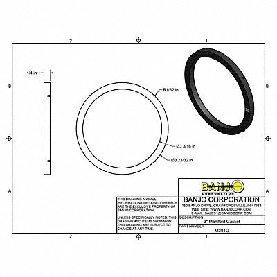 Cam and Groove Fitting Gasket EPDM