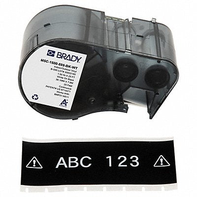 Precut Label Roll Cartridge Black Gloss