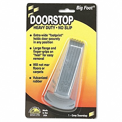 Doorstop Nonslip Rubber Gray