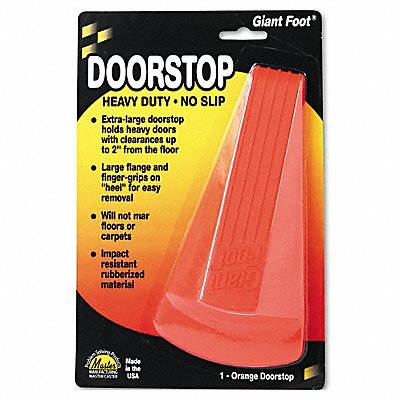 Giant Doorstop Nonslip Rubber Orange