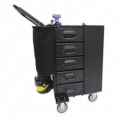 Black Light Duty Tool Utility Cart