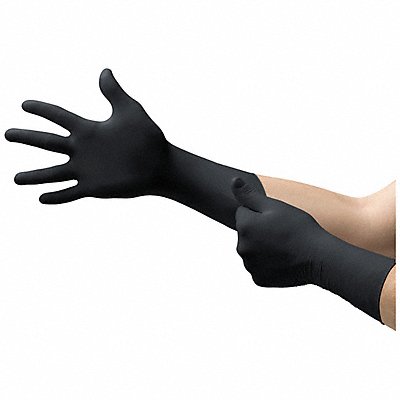 Disposable Gloves Nitrile L Black PK100