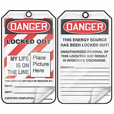 Lockout Tag 3-1/4 WX5-3/4 H PK25