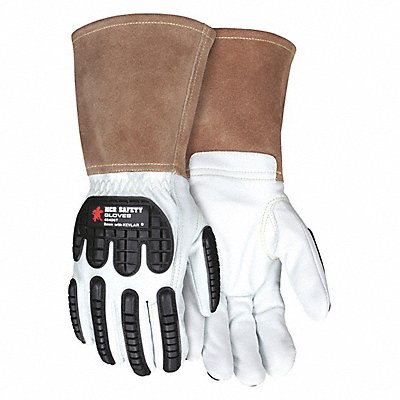 Leather Gloves White XL PK12