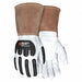 Leather Gloves White L PK12