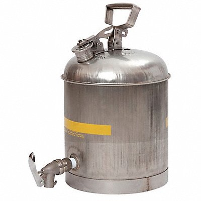 Type I Faucet Safety Can 5 gal Silver