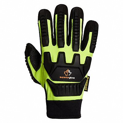 Mechanic Glove Black/HV Green S PR