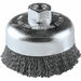 Cup Brush Crimped Wire 1/64 Brush Dia