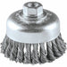 Cup Brush Knotted Wire 1/64 Brush Dia