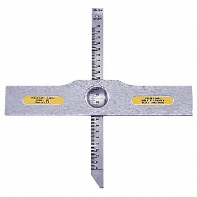 Tread Depth Gauge Aluminum 7 in L