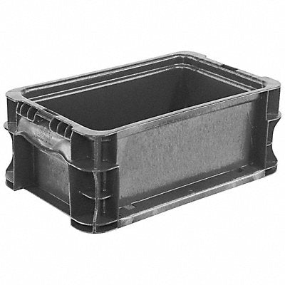 H6169 Straight Wall Container Gray Solid HDPE