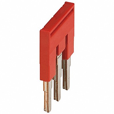 Plug-In Bridge Jumper Copper Plastic Red