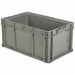 H6170 Straight Wall Container Gray Solid HDPE