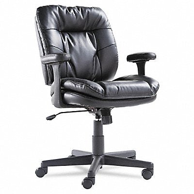 Swivel/Tilt Leather Task Chair Black