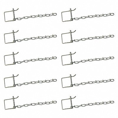 Pin Safety 1/4 in Dia x 8 in Chain PK10