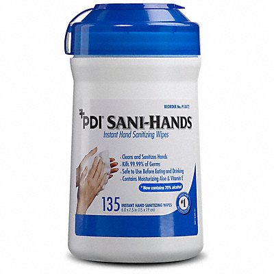 Sanitizer Wipes Canister 6 x 7-1/2 .