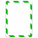 Sign Holder Green/White Magnetic PK2