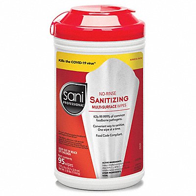 Sanitizing Wipes 95 ct Canister PK6