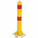 Fold-Down Bollard Yellow 4 1/4 dia.