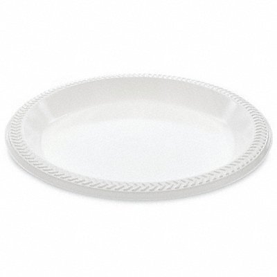 Disp Plastic Plate 10 1/4 in White PK500