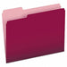 Letter File Folders Burgundy PK100