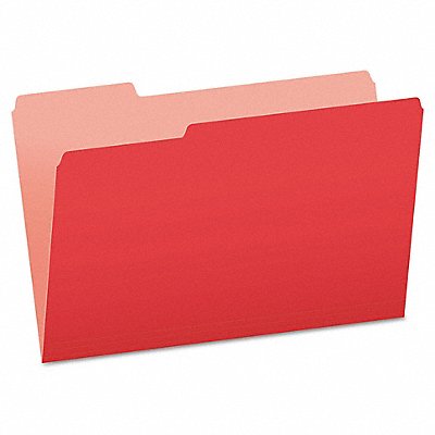 Legal File Folders Red/Light Red PK100