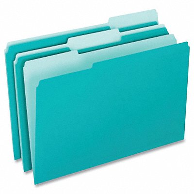 Letter File Folders Aqua PK100