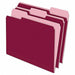 Letter File Folders Burgundy PK100