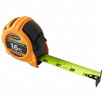 Tape Measure 16 ft 1/8 in Orange Color