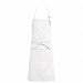 White Bib Apron W/Pkt