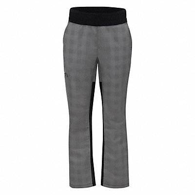 Chef Pant M Black Plaid/Gray