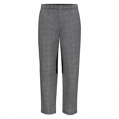 Chef Pant 2XL Black Plaid/Gray