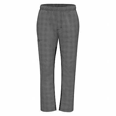 Chef Pant L Black Plaid/Gray