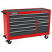 Rolling Tool Cabinet Gray/Red 10 Drawers