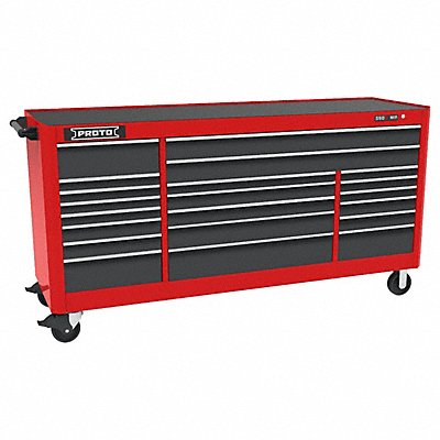 Rolling Tool Cabinet Gray/Red 21 Drawers