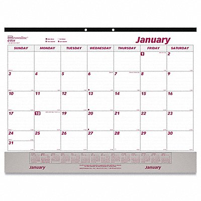 Monthly Desk Pad Calendar 22x17 Whit