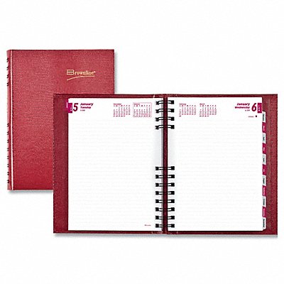 Daily Planner 8-1/2 x5-3/4 Red