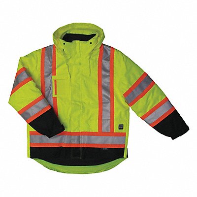 Hi-Vis Parka 5-in-1 Fluorescent Grn 2X