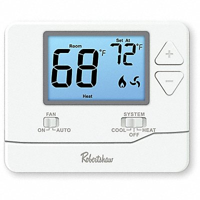 Digital Wall Thermostat White Plastic