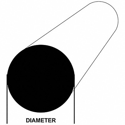 SS Round Bar 303 72 in Overall L