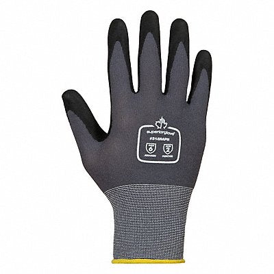 Work Gloves Nitrile L Black/Gray PK12